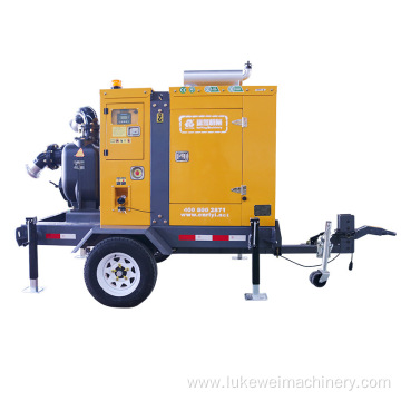 Trailer-mounted mobile drainage pump truck